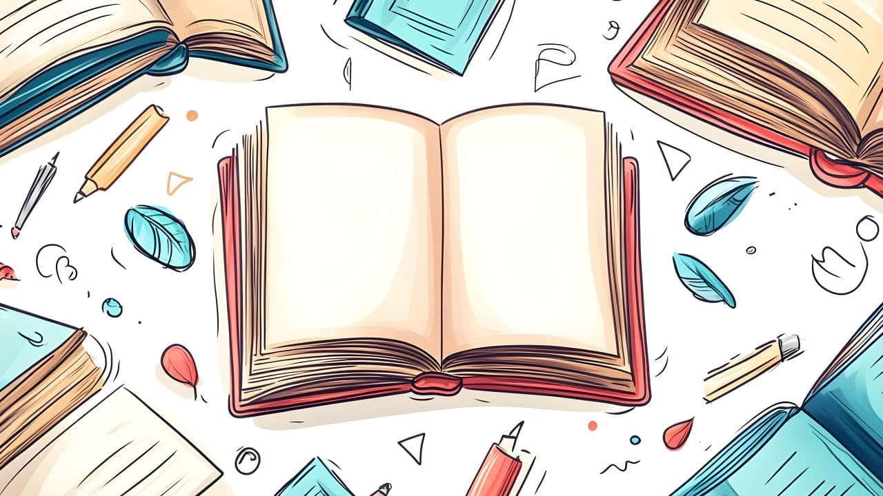 Open book stationery learning